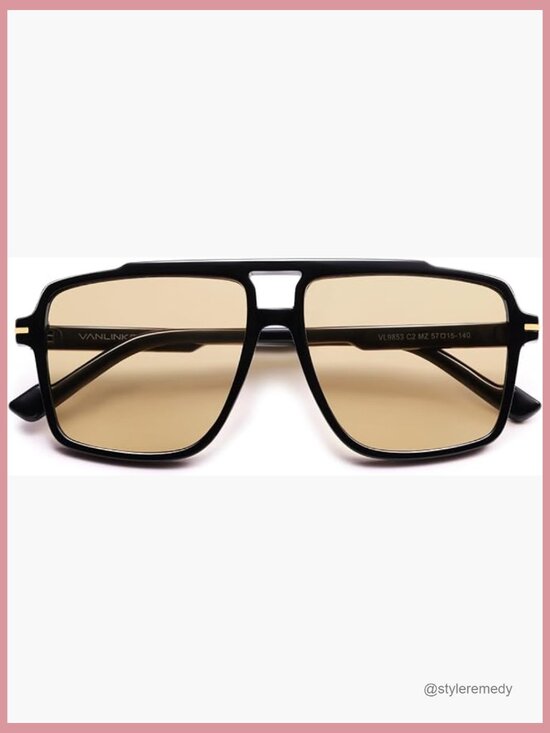 Polarized Oversized Aviator Sunglasses, Plastic Frame, UV400 Protection main image 5